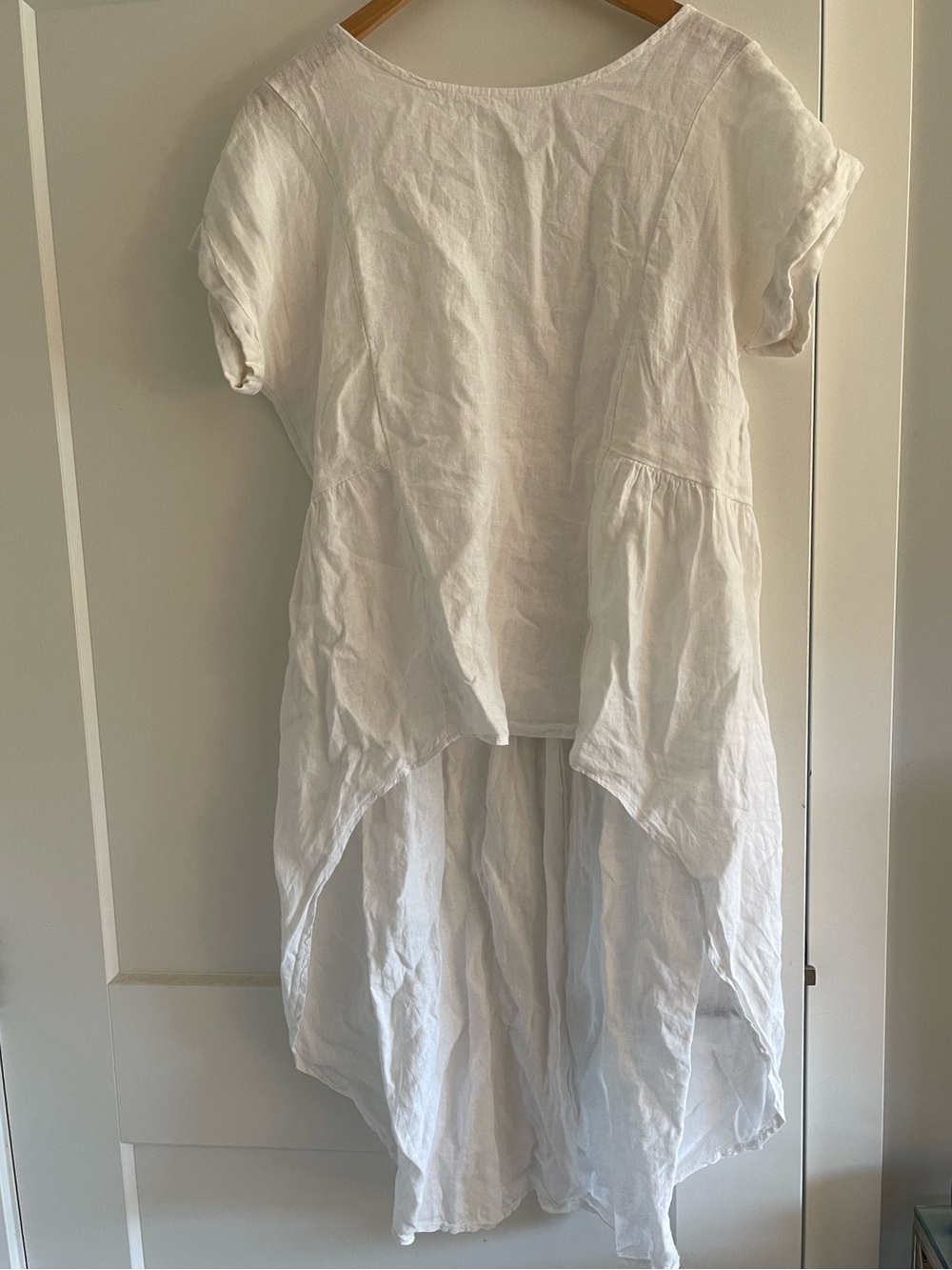 Valentina Nandi White 100% Linen Made in Italy Dress size large